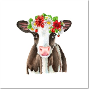 Blossoming Cow Posters and Art